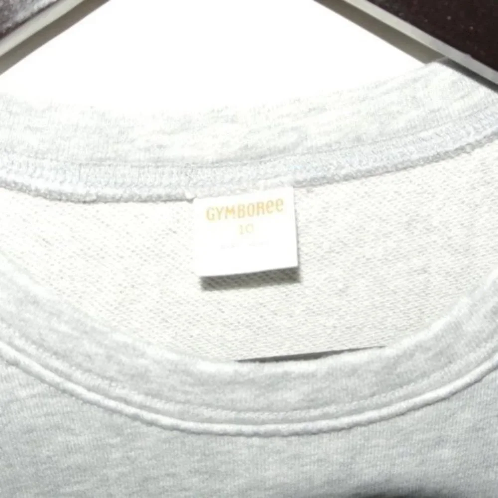 Gymboree Heather Grey Funny Face Dress 10 Easy pull-on‎ style Zip pocket accent